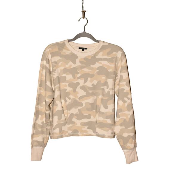JOE'S NEW $138 Fleece Jersey Knit Long Sleeve‎ Lola Sweatshirt in Camo Small - Picture 1 of 4